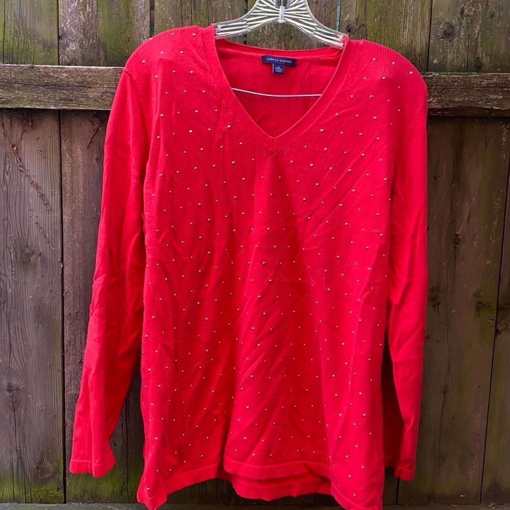 Tommy Hilfiger bedazzled sweater sz. XL